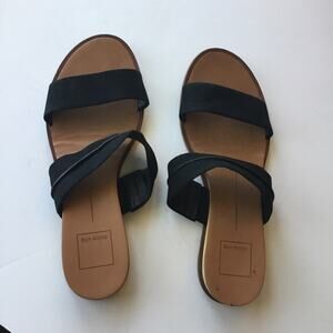 Dolce Vita Black Slip On Sandals